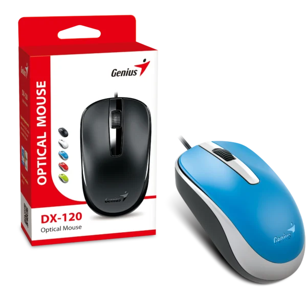 Mouse Genius DX-120 USB Alámbrico Azul